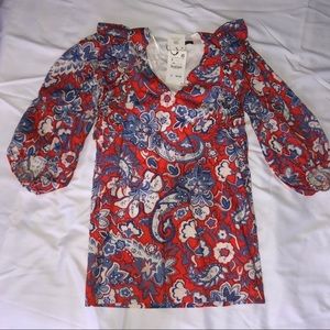 Zara Ruffled Print Dress